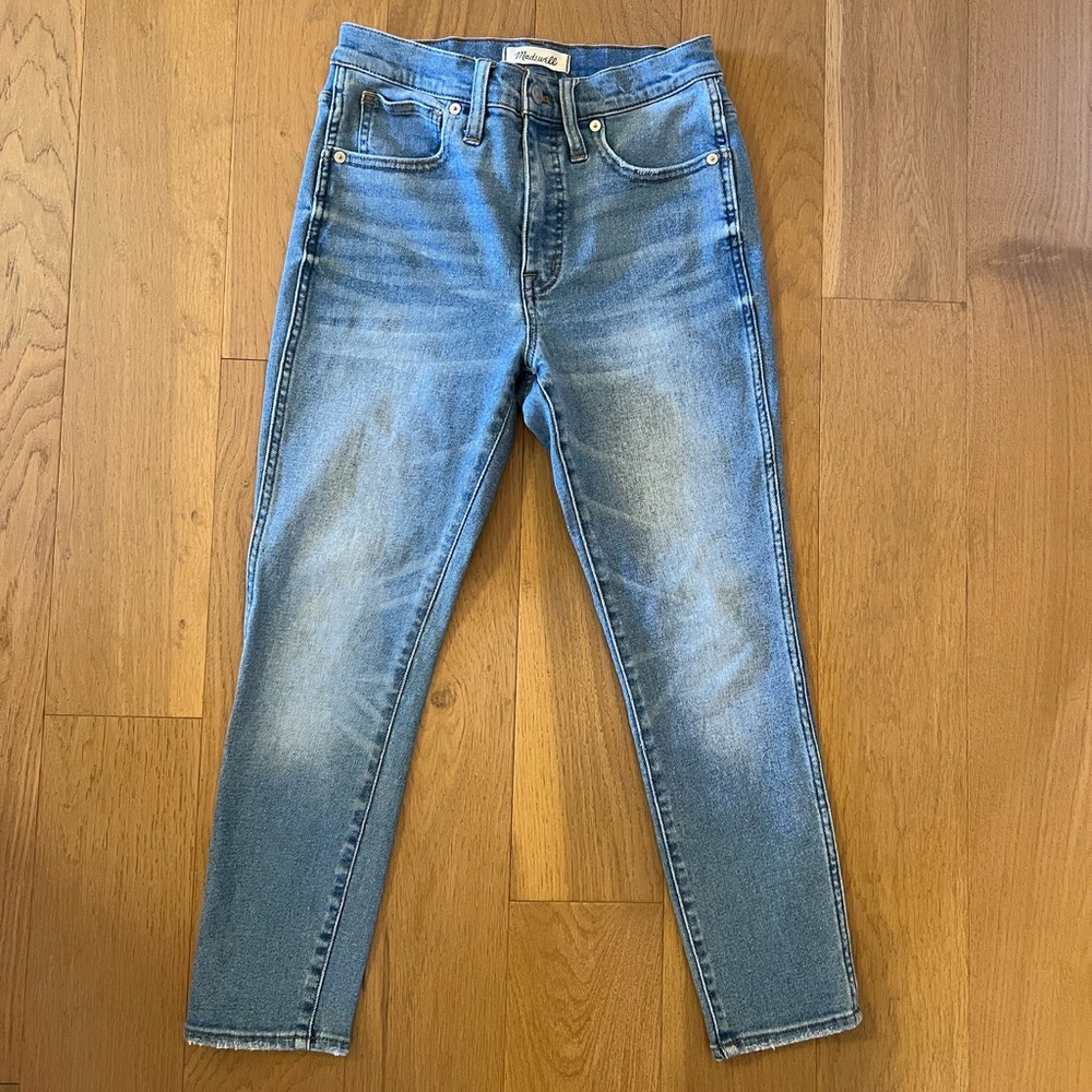 High rise skinny crop denim